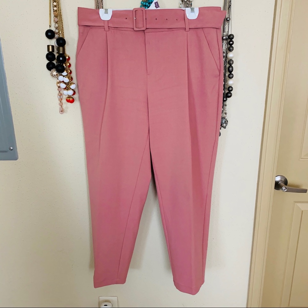 Cute Rose Pink Ankle Pants
